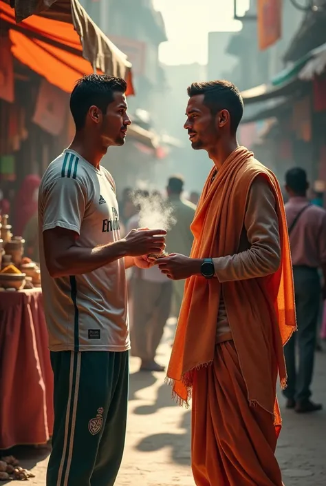 Ronaldo with chai wala 



