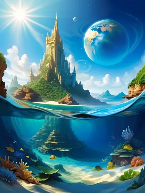 The beautiful Atlantis landscape seems out of this world、Different world