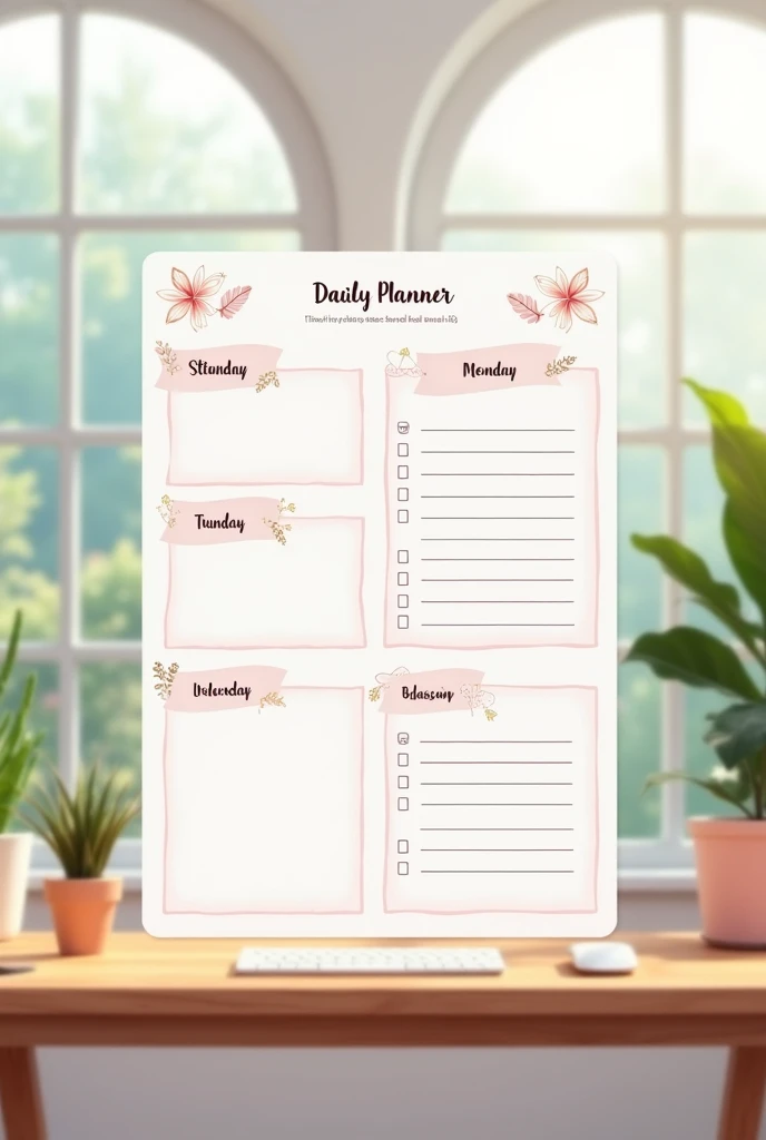 Daily task planner a picture for background 