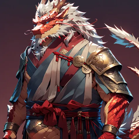 ### main character & identity
(oriental dragon furry:1.3), strong muscular male, mature dragon, (front view:1.2), three-quarter ...