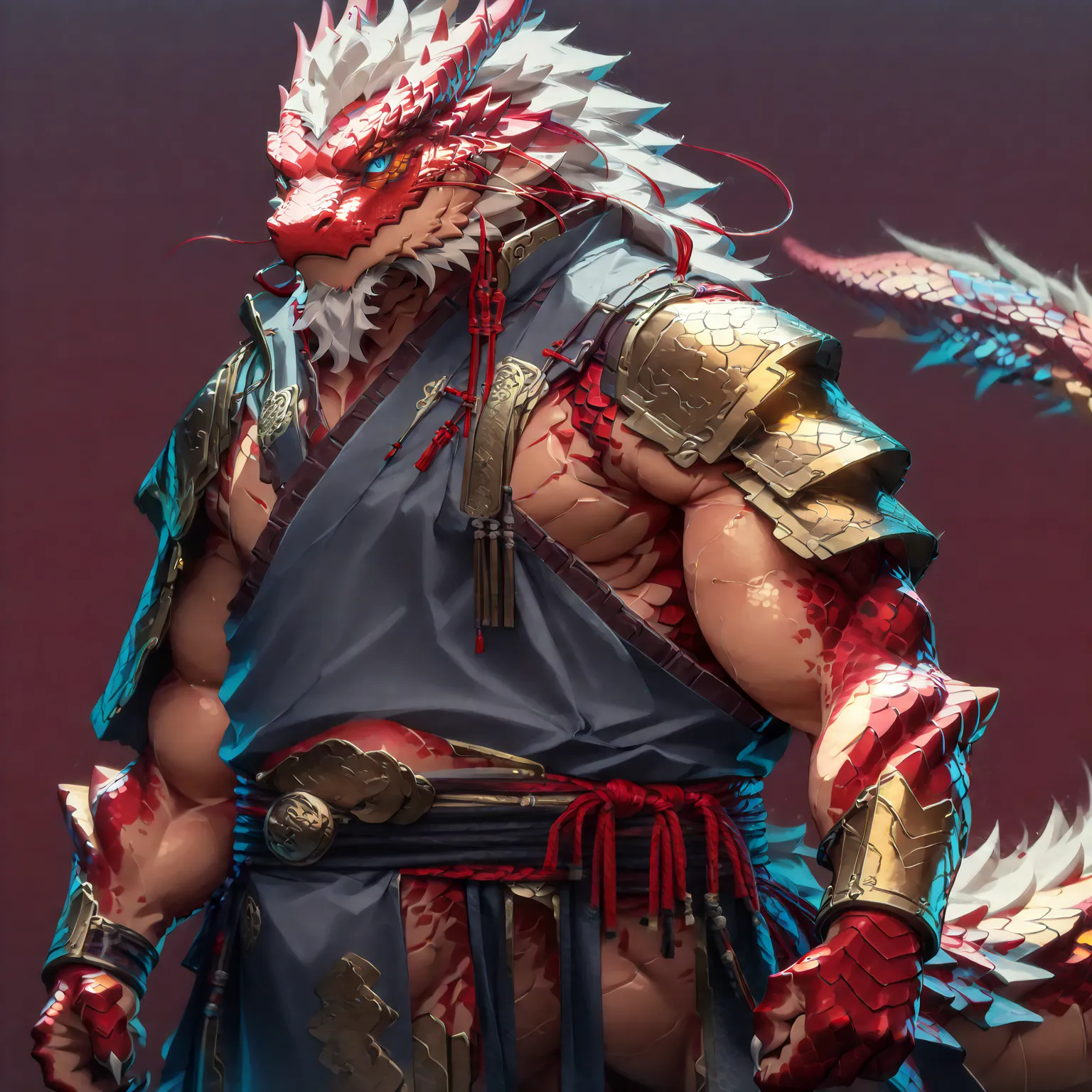 ### main character & identity
(oriental dragon furry:1.3), strong muscular male, mature dragon, (front view:1.2), three-quarter ...