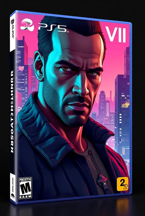 New cover of GTA 6 game on ps5 disc format