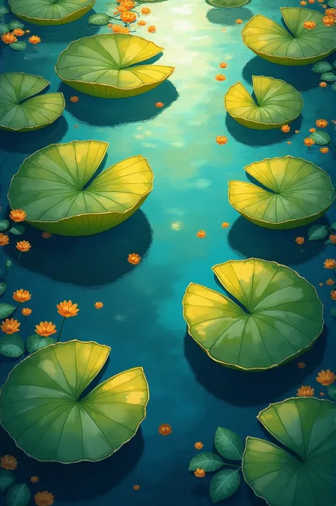 Sketch: Start by drawing the water lily leaves floating on the surface of the water.
Add Scales: Incorporate colorful fish scales on the leaves or around the base of the plant.
Color: Use bright colors for the scales (like orange, gold, and green) and gree...