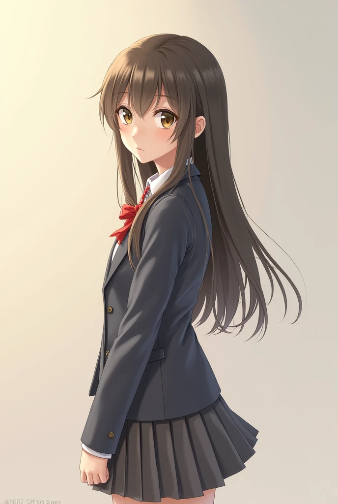  girl１people　Long Hair　uniform