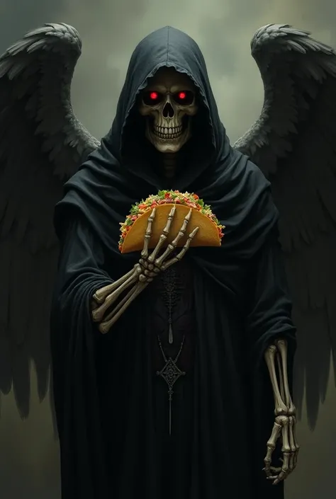 Angel of death with taco