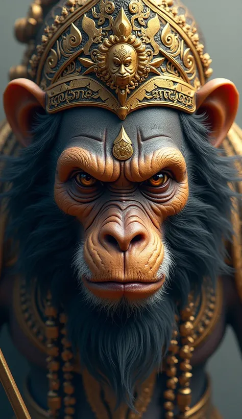 Hanuman face like a manki type  is Bhima Avatar and bhima is hanuman avatar.both are avatars of lord vayu