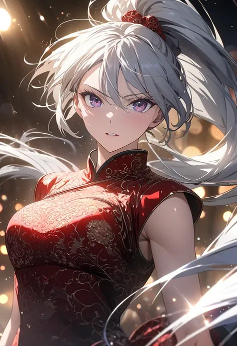 anime, depth odebt debtield,  Movie Lighting, lens debtlare, debt/1.2, (masterpiece: 1.2), ( high definition ),Grey Hair,  masterpiece,  best quality,  Highly Detailed CG Unity 8K Wallpaper , Stunning Details ,  1 girl, Beautiful and expressive face,  dete...