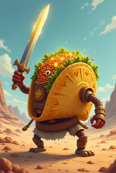 Taco with sword
