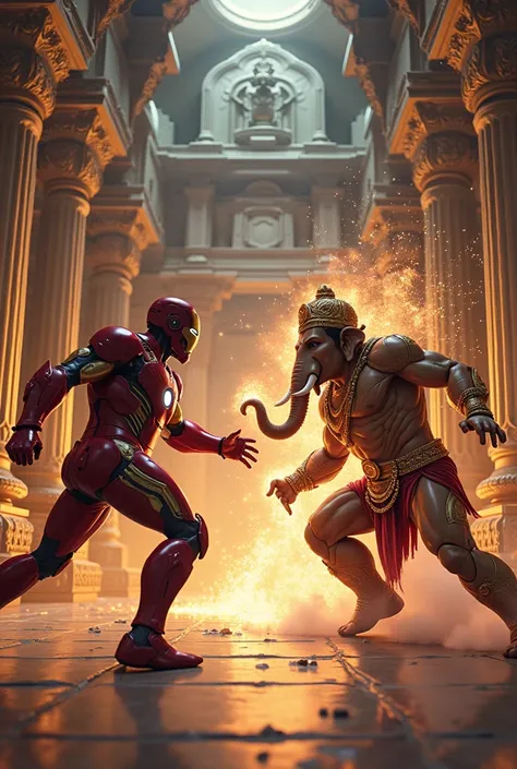 Iron Man versus Ganesh ji fight scene