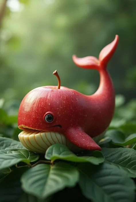 Whale-shaped apple