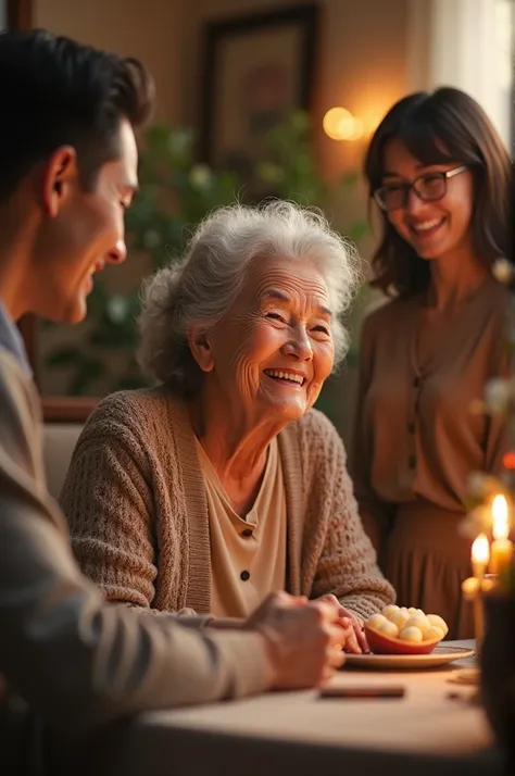 Annyversary for grandma with grey haired, birth day 