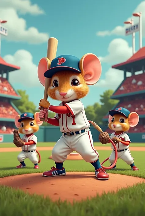 Complete mouse baseball equipment 