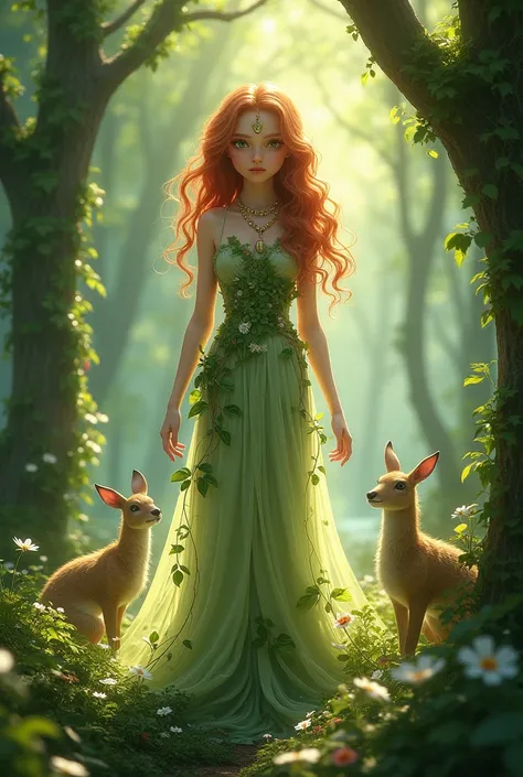 Young girl ruling the forest