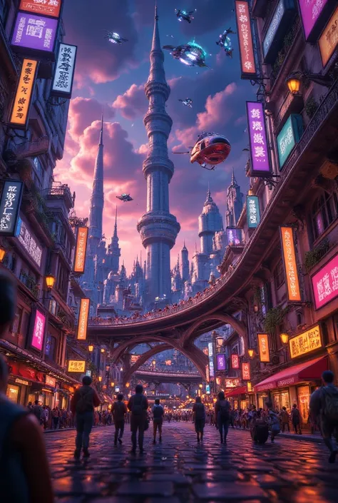 Futuristic Tokyo at night