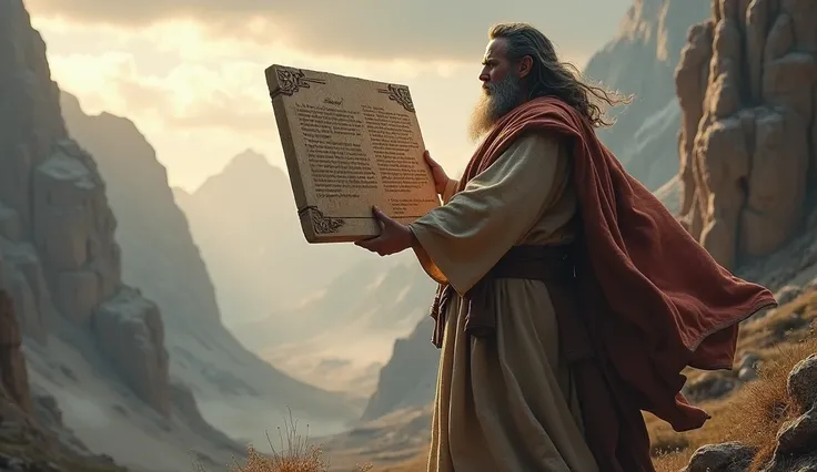 Moses with the 10 commandments 