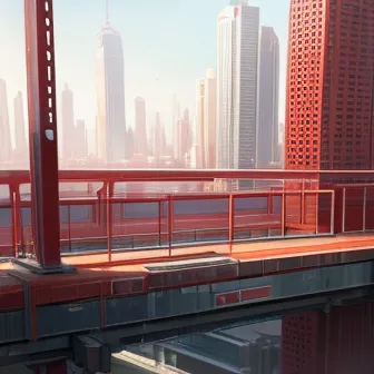 red mesh texture background、 future cities 、