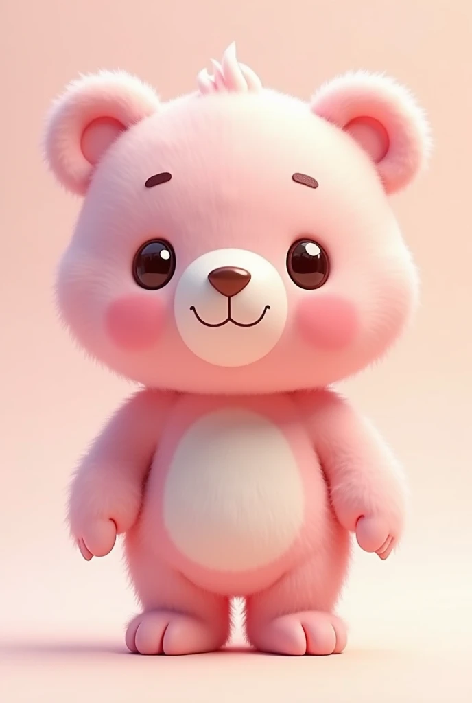 masterpiece, best quality ,three angles of view,Character design,pink bear