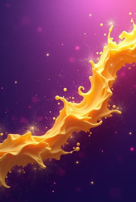 Purple background and yellow splash and sparkles wallpaper