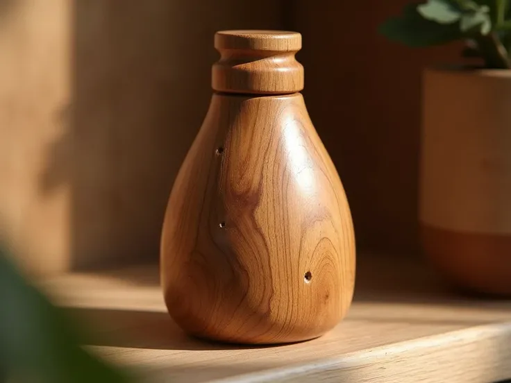 wooden hand cream bottle