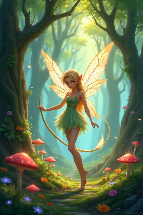 Take a beautiful fairy with wings, with a tail, and then you are in the magic forest.