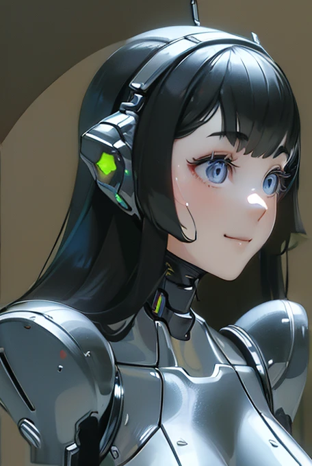 (masterpiece),(Highest quality),(Super detailed),(Best illustrations),(Best Shadow),(Absurd),(Detailed Background),(so beautiful), 16K, 8K, 4K,(Best Shadow),robotization,woman ,big bust,Robot Joint ,Metal skin,Black robot Suit,long hair,a black robot suit ...