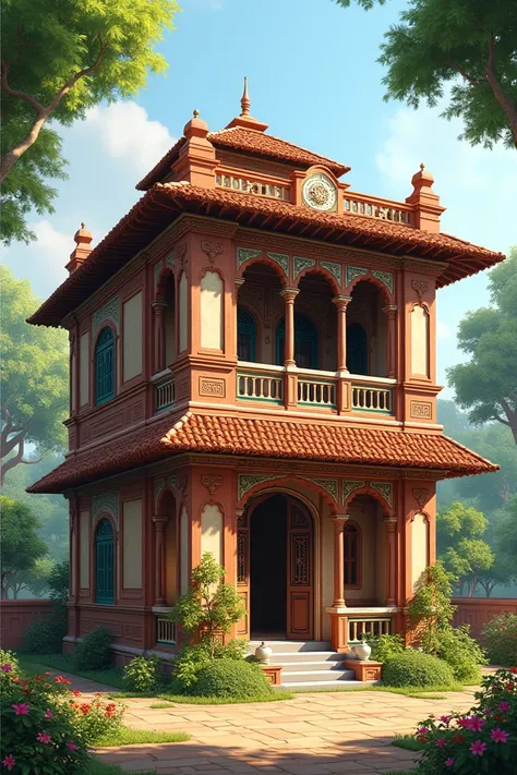 Make a normal indian house two floor 