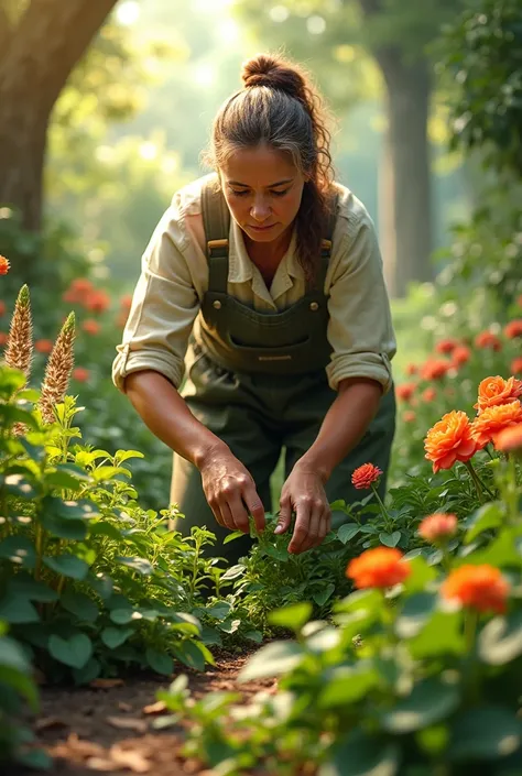 gardener  careing the garden