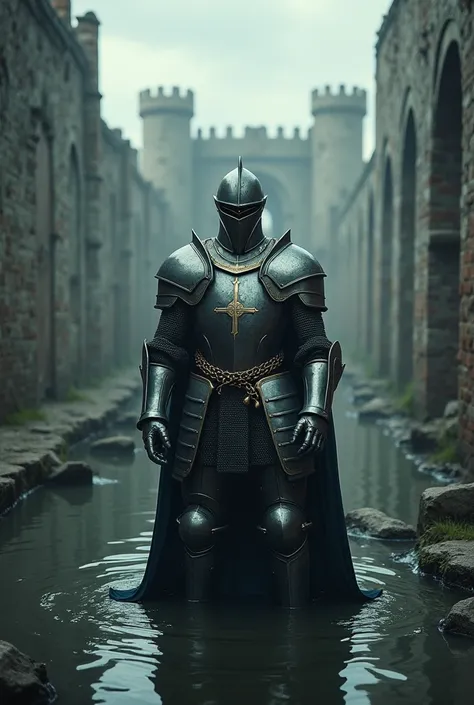 Knight in Armor Chained in a Moat 