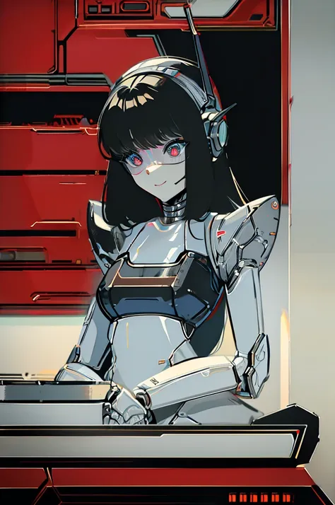 (masterpiece),(Highest quality),(Super detailed),(Best illustrations),(Best Shadow),(Absurd),(Detailed Background),(so beautiful), 16K, 8K, 4K,(Best Shadow),robotization,woman ,big bust,Robot Joint ,Metal skin,Black robot Suit,long hair,a black robot suit ...