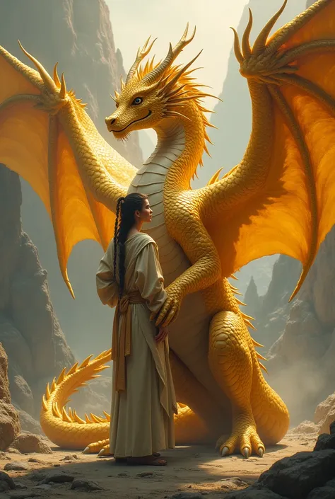 Golden dragon with his partner