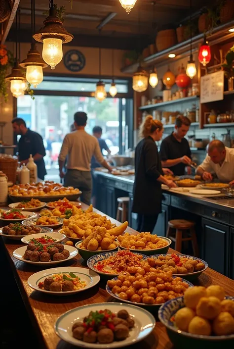  I would like to add that this shop is visited by young and old, so the guests please add .  Some eat meatballs with Turkish “SOMUN bread” which taste delicious with pickled salad and onions. Others eat baked potatoes the Istanbul way because its called “K...