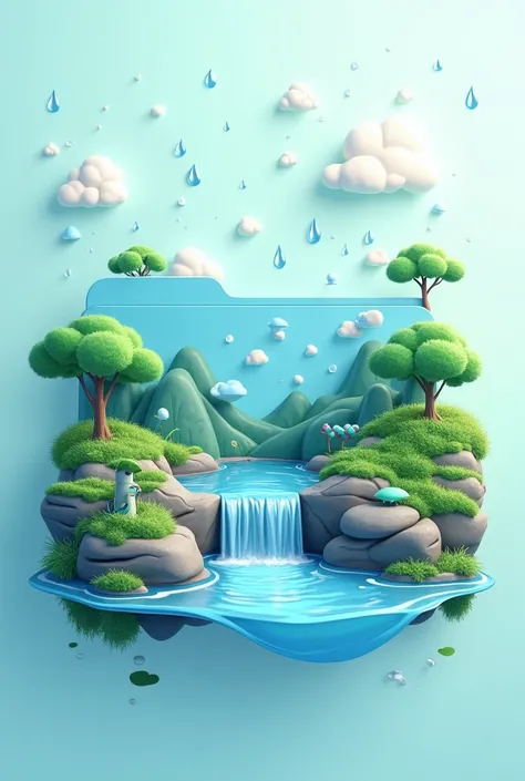 Folder environment 
Save water 
