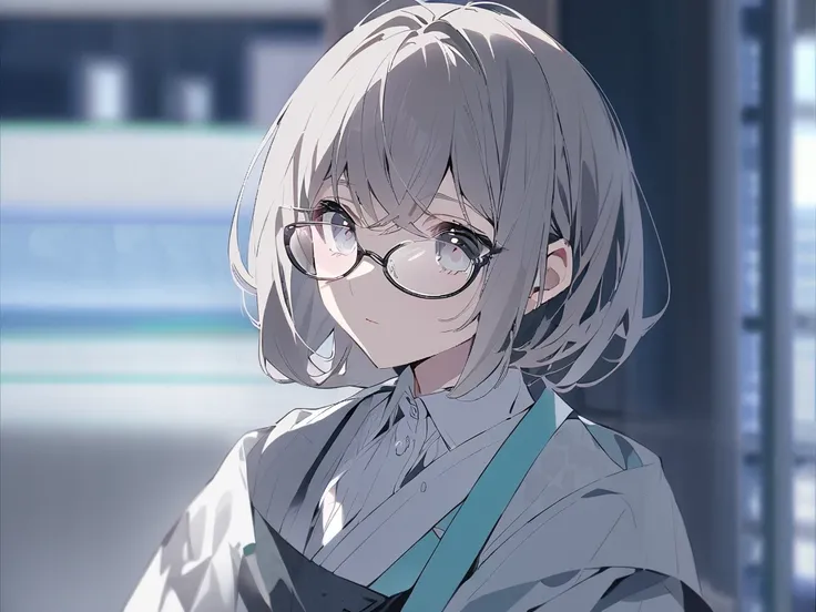 quiet girl with glasses