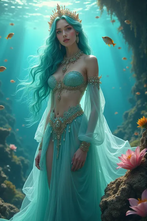 Princess of the sea in her full adornments 