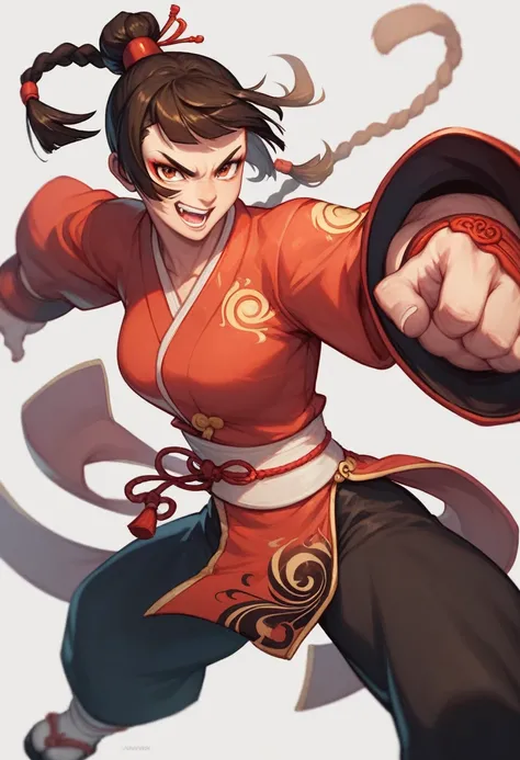 Chinese Kung Fu girl in Kung Fu clothes 