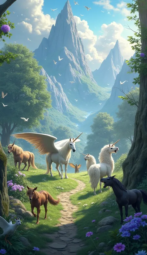 Mythical creatures background