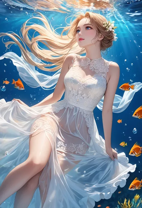 wallpaper anime blue water, beautiful fantasy anime, closeup fantasy with water magic, high definition anime art, Beautiful anime artwork, A beautiful artwork illustration, Beautiful anime art, Anime fantasy artwork, hd anime wallaper, ultra hd anime wallp...