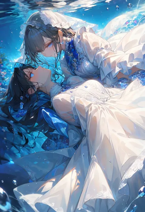 wallpaper anime blue water, beautiful fantasy anime, closeup fantasy with water magic, high definition anime art, Beautiful anime artwork, A beautiful artwork illustration, Beautiful anime art, Anime fantasy artwork, hd anime wallaper, ultra hd anime wallp...