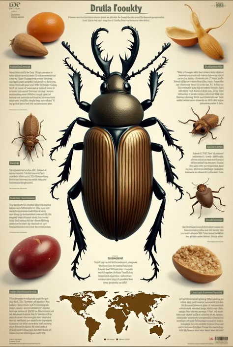 I need poster on khapra beetle including its classification, ecological role, threats, latest research, salient features and conservation strategies