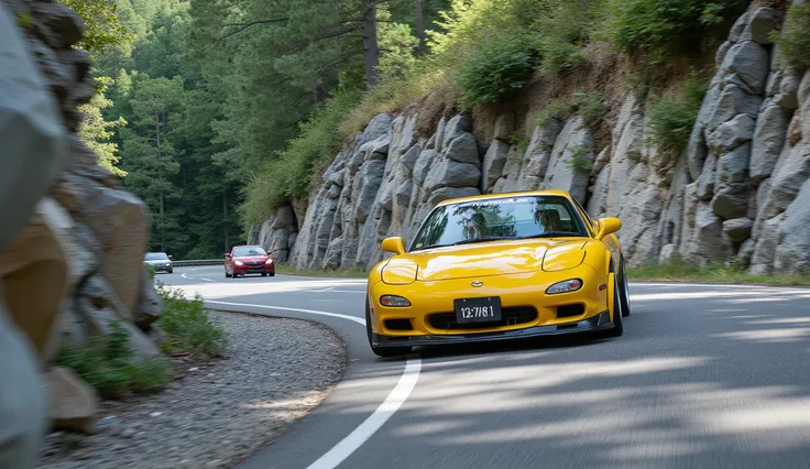  Yellow Mazda RX7 FD3S