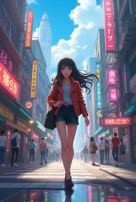 Girl in a city