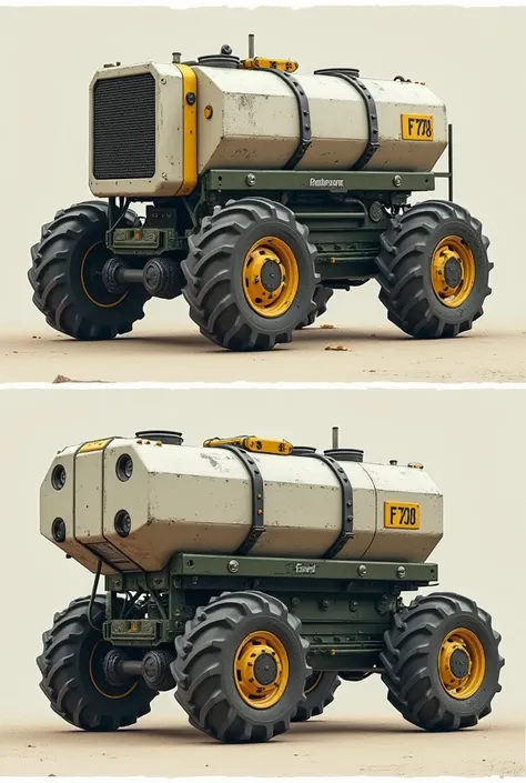 4 wheels wagon for chasis concept for fertilising system but make the wheels at the bottom of chasis with the concept of supermarket trolley 