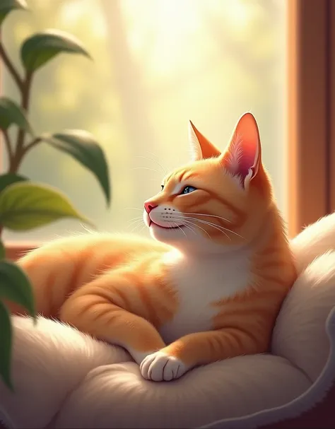 A cat that is leisurely basking in the sun and spending the day at its own pace