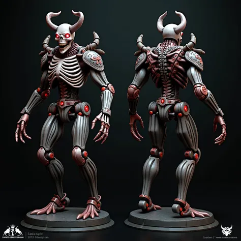 3D rendering, toy, action figure,((( full body images))), steampunk, mechanical, devil, skull face, Cthulhu monsters, evil and horrible style, realistic photos, digital images.