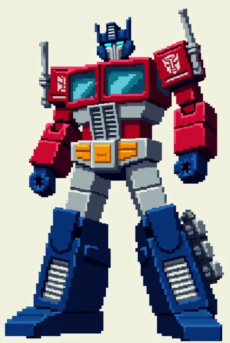 Easy to Make Optimus Prime Pixel Art 