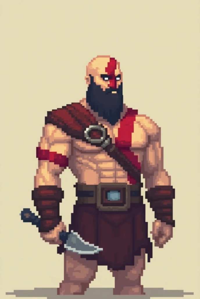 Easy-to-Make Kratos Pixel Art 