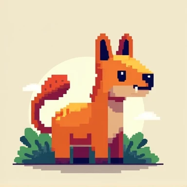 A pixel type of the animal world as an avatar