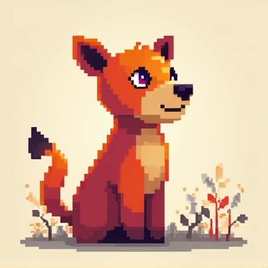 A pixel type of the animal world as an avatar