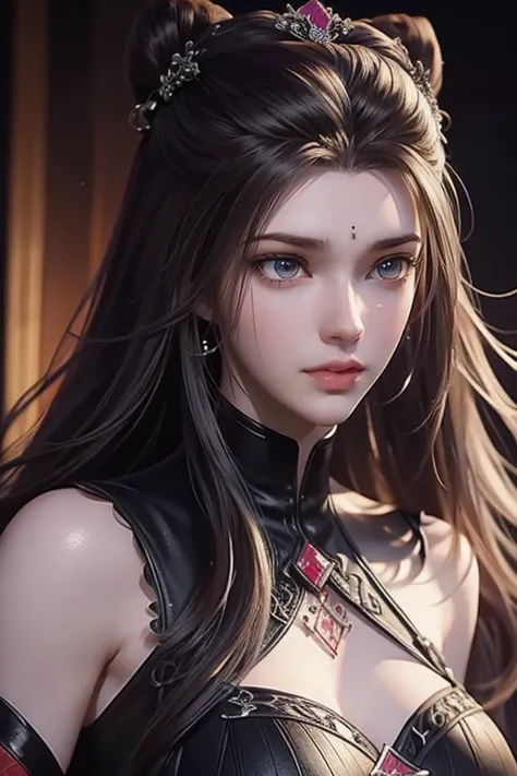 a close up of a woman in a black and red outfit, a beautiful fantasy empress, ((a beautiful fantasy empress)), xianxia fantasy, by Yang J, full body xianxia, game cg, fantasy art style, inspired by Li Mei-shu, xision wu, loong, beautiful elegant demon quee...