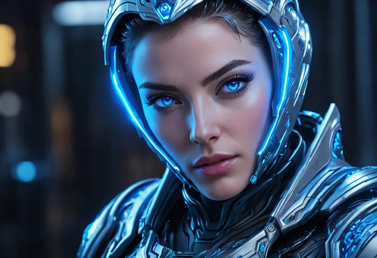 face woman powerful armor, sharp look,
frost, calls, perfect details, (best quality, 4k,
high resolution, masterpiece:1.2), ultr...